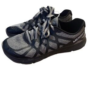 Merrell Bare Access Flex 2 Shoes Women Sz 7.5 Black Gray Barefoot Running Hiking